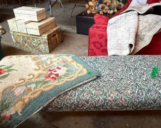 Several area rugs