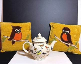 Vintage Bird Lot Featuring An Emma Bridgewater “British Birds” Teapot