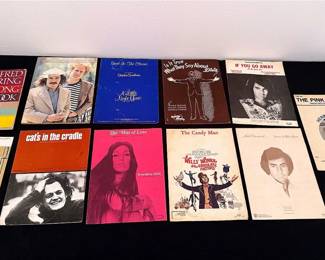 Vintage Sheet Music Including Simon & Garfunkel, Cher, & Neil Diamond