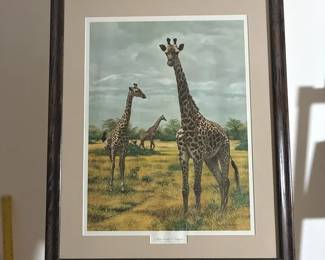 Masai Giraffes At Amboseli, Signed, Numbered Wildlife Art By Charles Frace