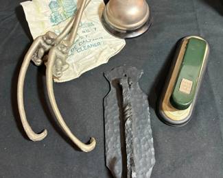Vintage Hardware - Iron Door Hardware, MCM Hooks, Bell & Desk Accessory