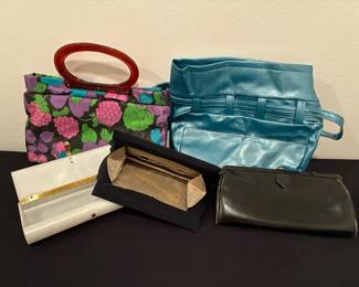 Vintage Women’s Handbag, Ft. 1950s Marbleized Swirl Lucite Clutch
