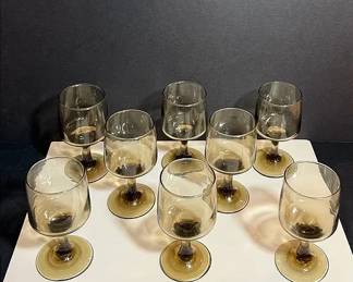 Libbey Glass Co. “Tawny Accent” Wine Glasses