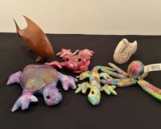 Under The Sea - Ft. Handcarved Wooden & Stone Fish