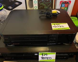 DVD player and VCR.