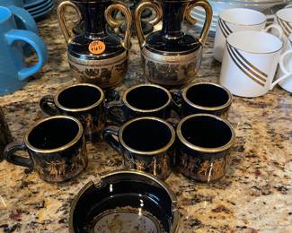 Vintage set made in Greece. NEVER USED!
