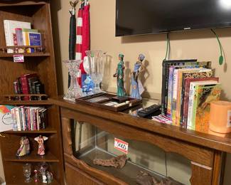 Books and decor.