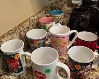 Coffee mugs.