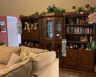 More books and figurines.