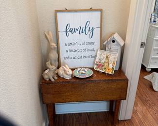 antique drop-leaf table