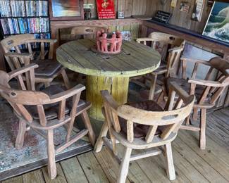 6 solid wood chairs!  