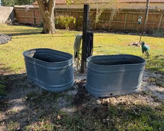 Galvanized planter bins