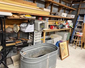 Work table for sale along with everything you can see that's not nailed down!  
