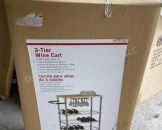 NIB wine cart