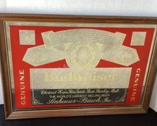 Budweiser beer mirror