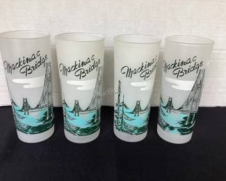 Mackinac Bridge frosted tumblers