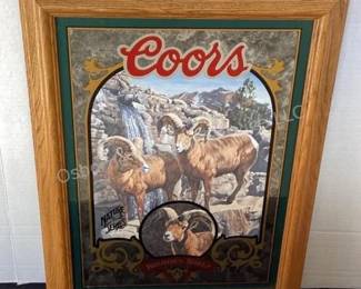 Coors Bighorn Sheep beer mirror