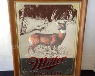 Miller High Life Buck beer mirror