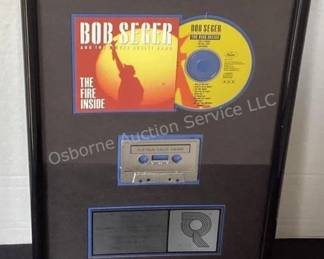 Bob Seger Platinum Sales Award for ”The Fire"