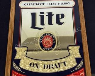 Large selection of beer mirrors
