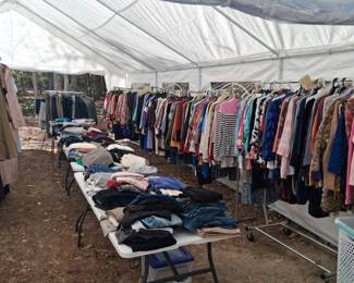 20x40 tent of clothing