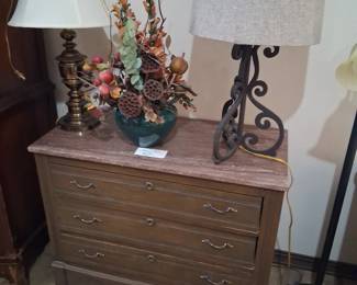 Marble top chest