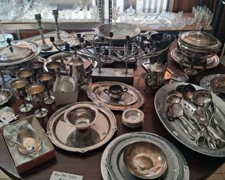Silver Plated & Old Table