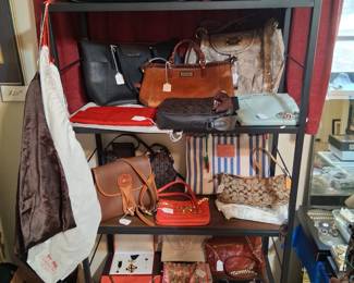 Michael Kors, Coach, Brahmin, Premer Red Python, Marc Jacobs, Doiney & Bourk, Kurt Geiger, Kelly Wynne, & other pieces