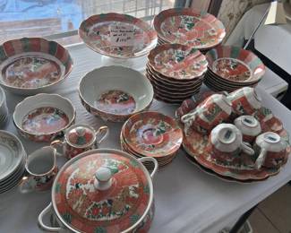 Arita Imari Reproduction 51 piece set
