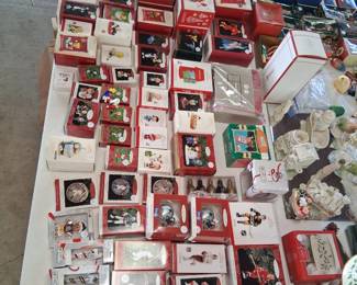 Hallmark sports figures, Peanuts, Looney Toons, Batman, Finding Nemo, Mickey Mouse, Lady & the Tranp & others