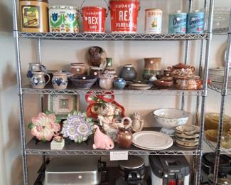 ben Diller, Jerry Chappelle, Rowe Pottery, vintage Tibs, Fitz & Floyd & cookware