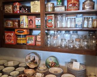 American Atler,Limoge, Noritake, milk bottles, vintage Tins
