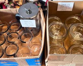 French Press & MCM Shrimp Cocktail Glasses