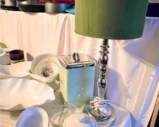 Kitchen Items & Stick Lamp