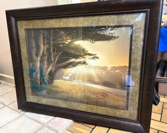 Framed art print features the photograph "No Place to Fall" by William Vanscoy