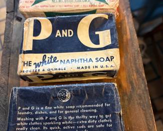 Vintage bars of soap - excellent condition - Pand G the white Naphtha Soap, Fels-Naptha Heavy Duty Laundry Bar Soap
