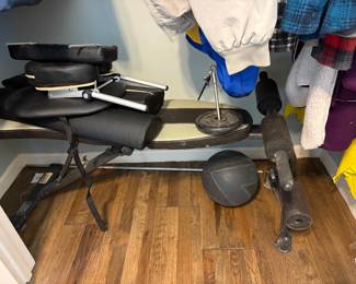 Excercise Bench and equipment