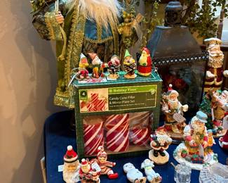 Love this Santa plus Winking Santa Mugs/shot glasses, Vintage Pine Cone elves/gnomes