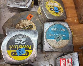 Various size measuring tapes
