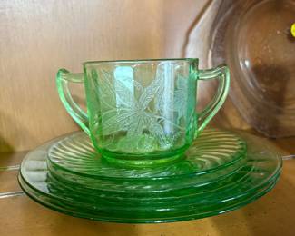 Green Depression Glass