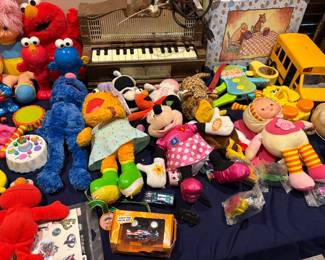 Every plus figure you can imagine and some you cannot - Sesame Street, Micky and Minnie, Little yellow bus,