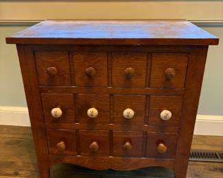 Wonderful oak chest with12 drawers