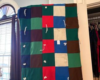 Knotted block quilt