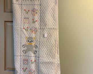 Love this block cross stitch quilt