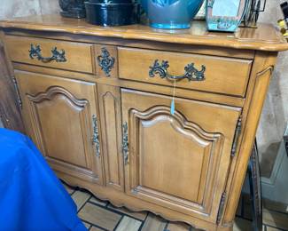 Thomasville style buffet matches curio cabinet, China cabinet