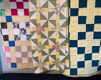 More beautifully made quilts, block and pinwheel