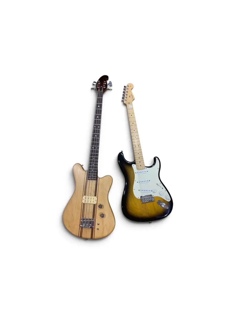 Fender Stratocaster 50th Anniversary Guitar & Martin Guitar – 2-Piece Lot with Cases