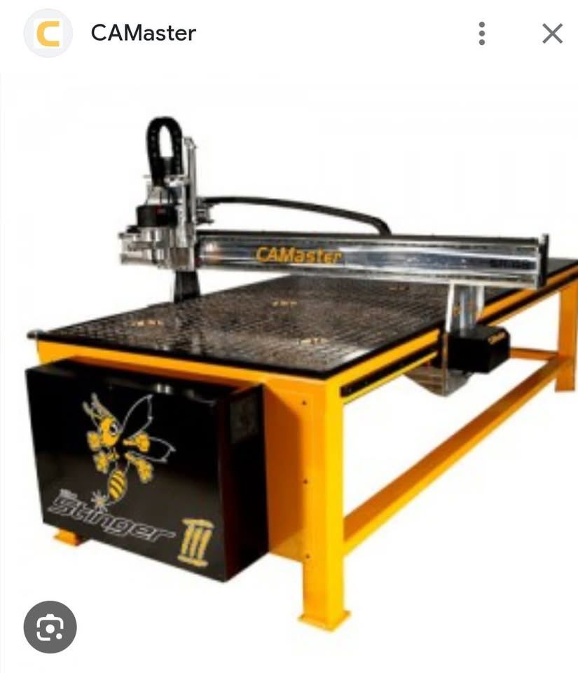 4 x 8 CNC router 4 hp power spindle, vacuum table and dust collector.