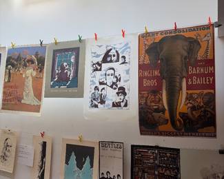 Vintage Ringling Brothers and Barnam and Bailey circus poster, Corn Hill arts festival posters .