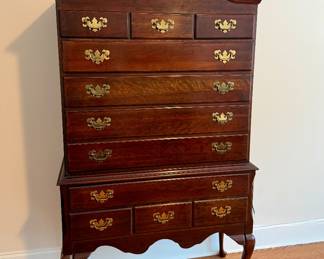 Vintage Highboy with Brass Hardware